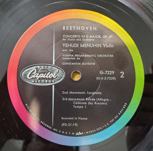 baixar álbum Ludwig Van Beethoven Performed By Yehudi Menuhin And The Vienna Philharmonic Orchestra Conducted By Constantin Silvestri - Concerto In D Major