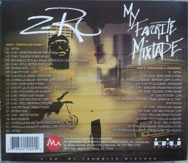 last ned album ZRo - My Favorite Mixtape