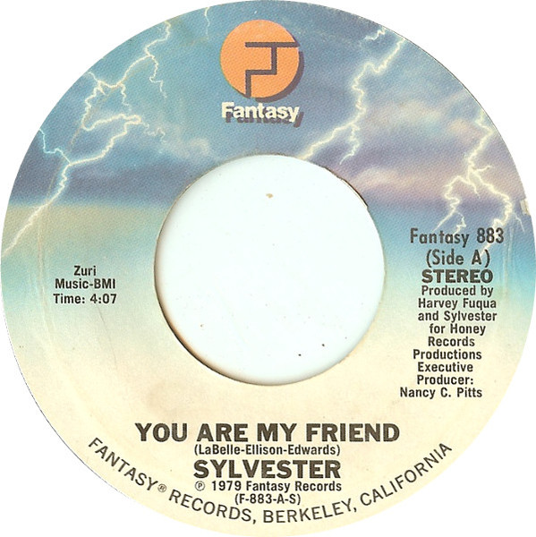 Disco 45 Sylvester - You Are My Friend / Happiness Fantasy VG+ 1979