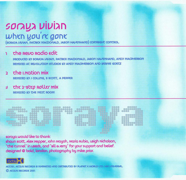 Album herunterladen Soraya Vivian - When Youre Gone