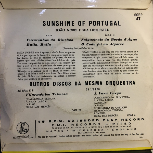 ladda ner album João Nobre E A Sua Orquestra - Sunshine Of Portugal