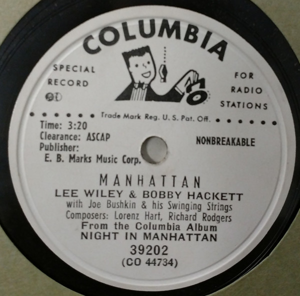 descargar álbum Lee Wiley, Bobby Hackett, Joe Bushkin And His Swinging Strings - Manhattan Oh Look At Me Now