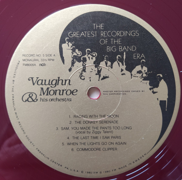 last ned album Vaughn Monroe Gus Arnheim, Larry Clinton, Boyd Raeburn - The Greatest Recordings Of The Big Band Era
