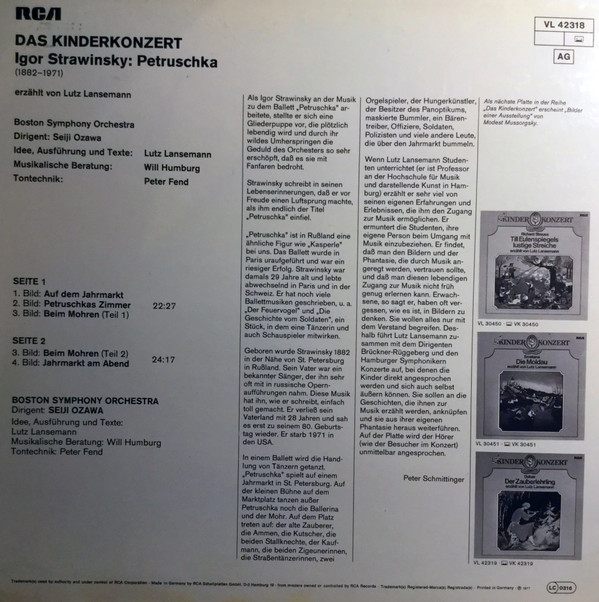 Album herunterladen Igor Stravinsky - Petruschka