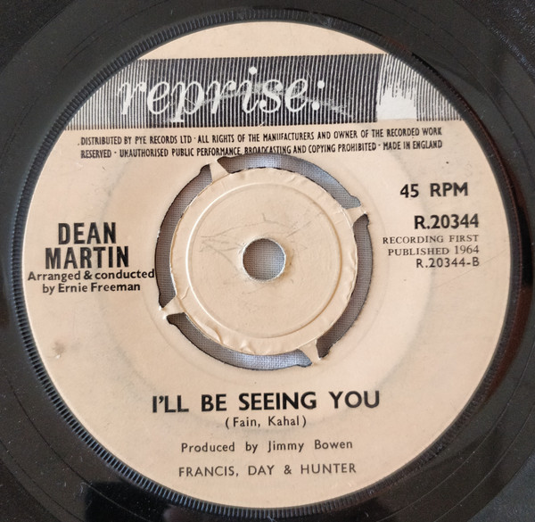 Dean Martin - Send Me The Pillow You Dream On | Reprise Records (R.20344) - 2