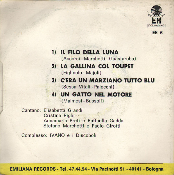 Album herunterladen Various - Il Filo Della Luna La Gallina Col Toupet CEra Un Marziano Tutto Blu Un Gatto Nel Motore
