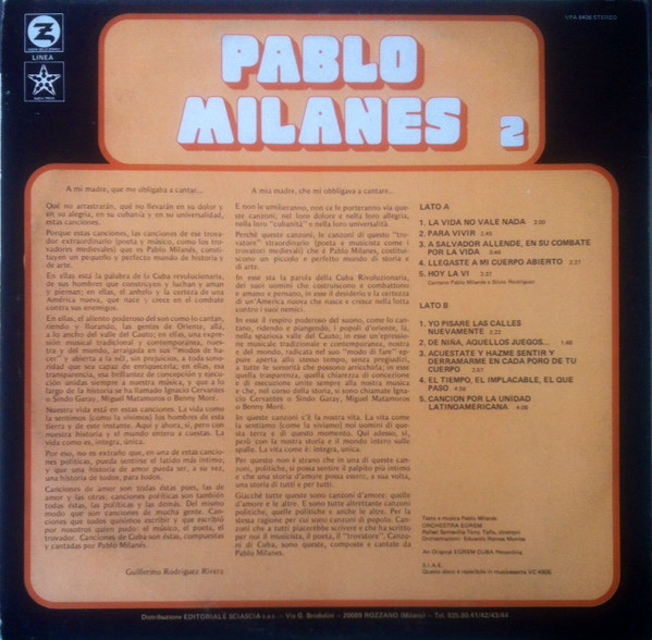 télécharger l'album Pablo Milanés - Pablo Milanés 2 Para Vivir