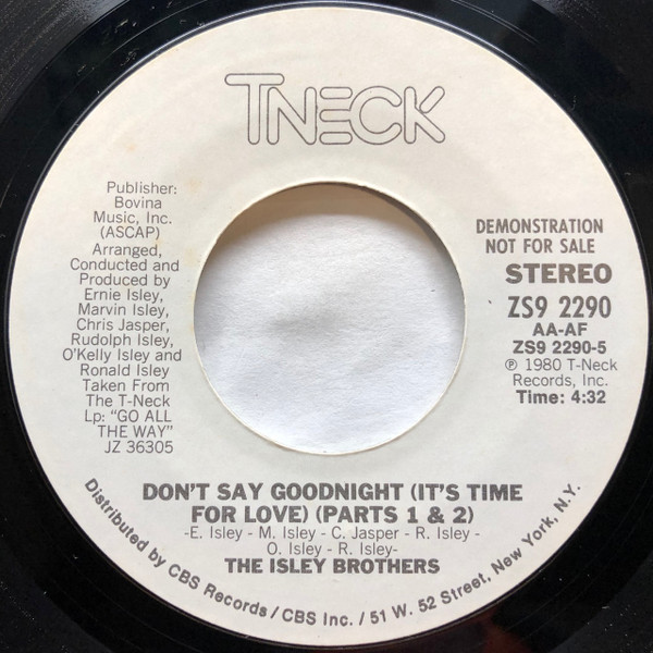 last ned album The Isley Brothers - Dont Say Goodnight Its Time For Love Parts 1 2