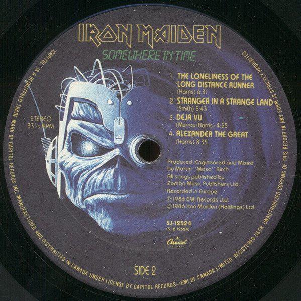 Iron Maiden - Somewhere In Time [Vinyl] | Capitol Records (SJ-12524) - 4