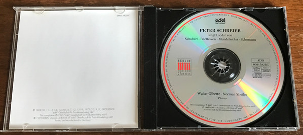 ladda ner album Peter Schreier - Singt Lieder Von Schubert Beethoven Mendelssohn Schumann