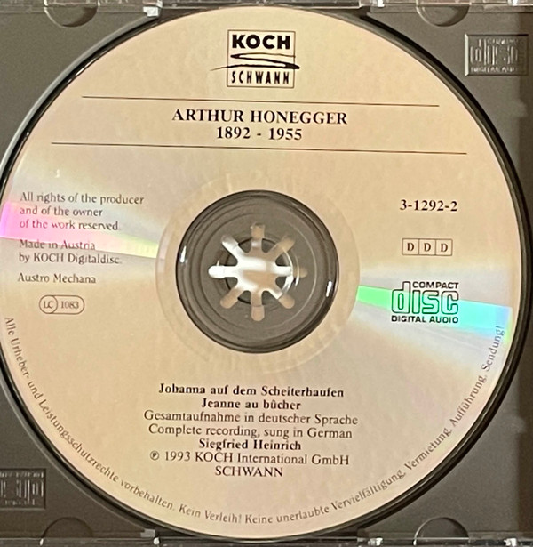 last ned album Arthur Honegger, Hersfelder Festspielchor, RadioSinfonieorchester Krakau, Siegfried Heinrich - Jeanne au bûcher