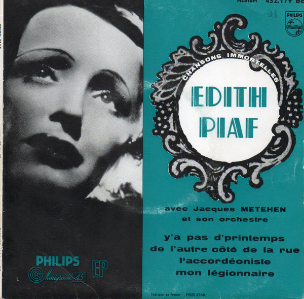 Edith Piaf Avec Jacques Météhen Et Son Orchestre – Chansons Immortelles ...