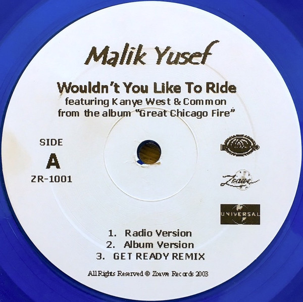 Wouldn'T You Like To Ride - Malik Yusef Feat Kanye West 12: Malik Yusef  Feat Kanye West: : CD e Vinili}