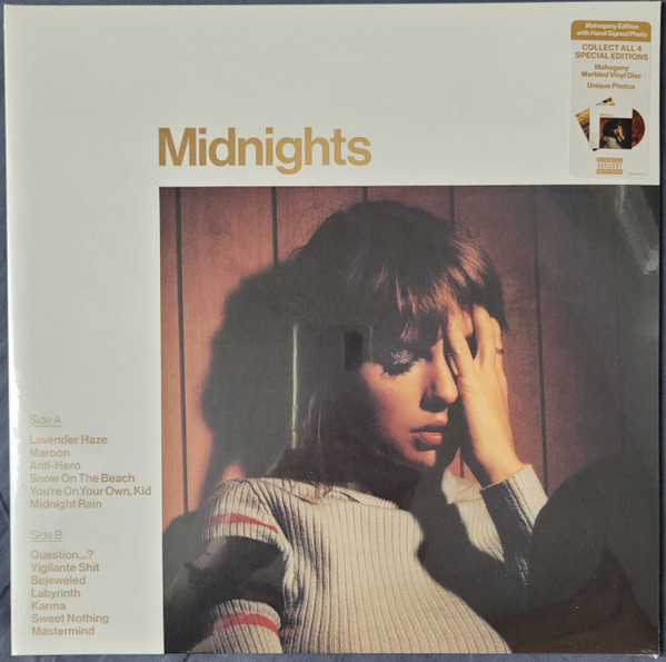 Taylor Swift – Midnights (2022, Mahogany Marbled, Signed, Vinyl