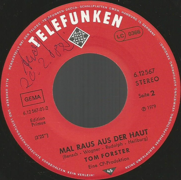 télécharger l'album Tom Forster - Komm Setz Dich Doch Zu Uns