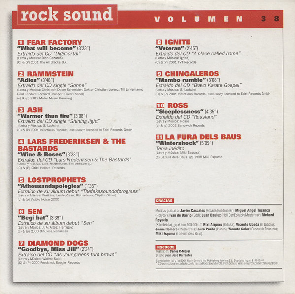 télécharger l'album Various - Rock Sound Volumen 38