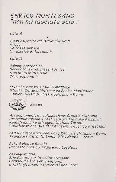 ladda ner album Enrico Montesano - Non Mi Lasciate Solo