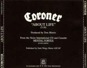 Coroner - About Life album cover