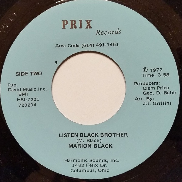 baixar álbum Marion Black - Listen Black Brother