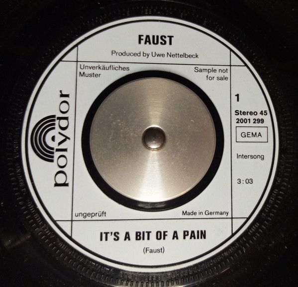 FAUST/SO FAR/IT´S A BIT OF PAIN/EU盤/新品7インチ!!-