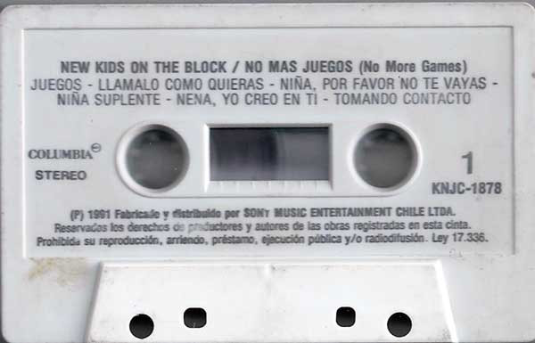 télécharger l'album New Kids On The Block - No Mas Juegos No More Games