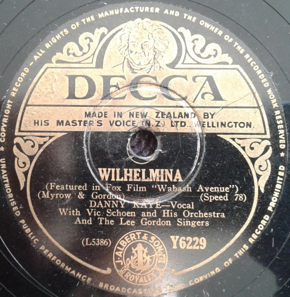 Danny Kaye – Wilhelmina / C'Est Si Bon (1950, Shellac) - Discogs