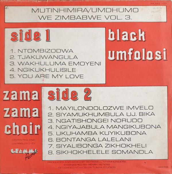descargar álbum Black Umfolosi Zama Zama Choir - MutinhimiraUmdhumo We Zimbabwe Vol 3