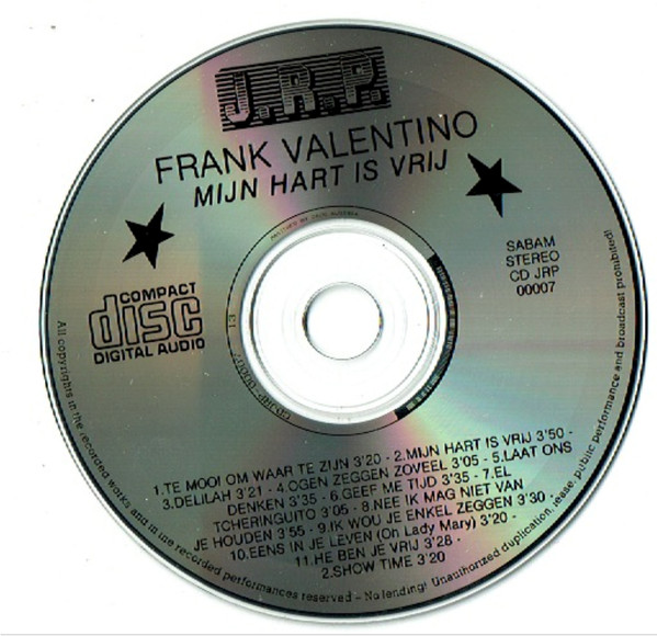 descargar álbum Frank Valentino - Mijn Hart Is Vrij