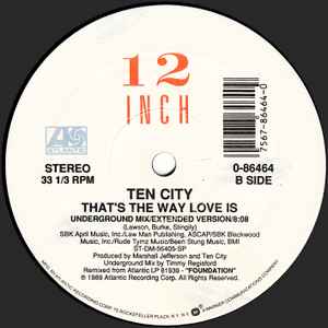 Ten City - That's The Way Love Is album cover