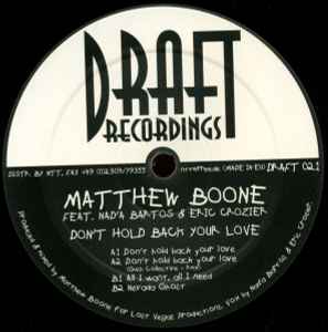 Don't Hold Back Your Love - Matthew Boone Feat. Nad'a Bartos & Eric Crozier