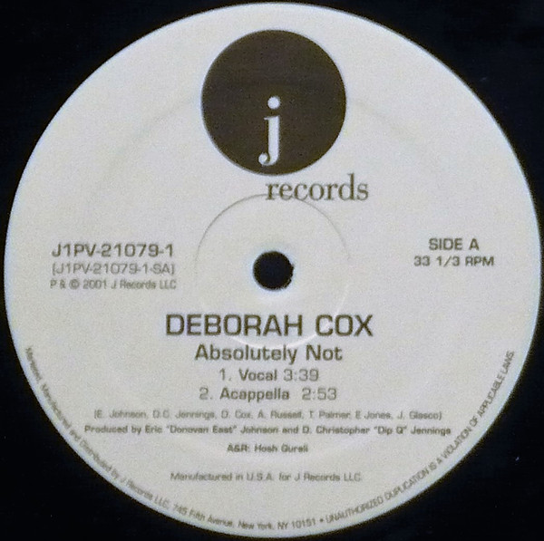 Deborah Cox – Absolutely Not (Remix) (2001, CD) - Discogs