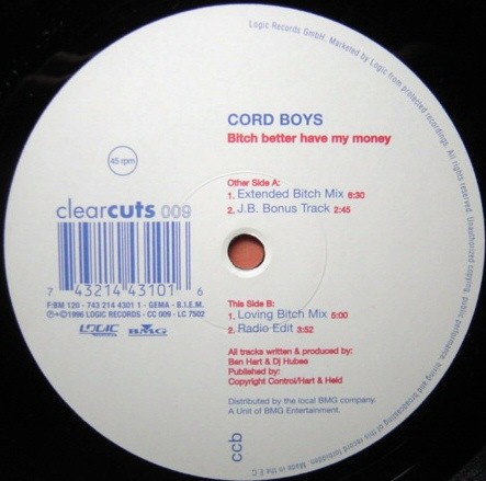 baixar álbum Cord Boys - Bitch Better Have My Money