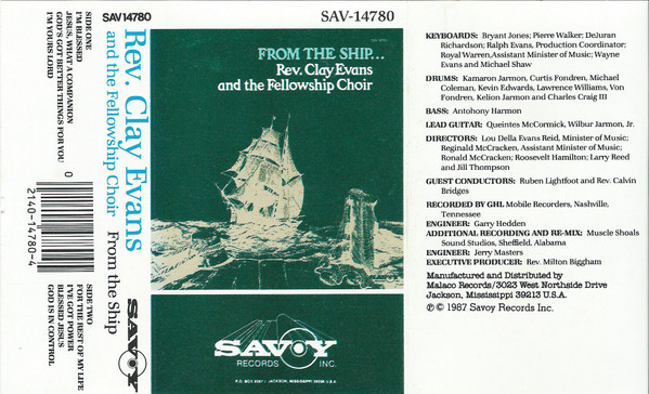descargar álbum Rev Clay Evans And The Fellowship Choir - From The Ship