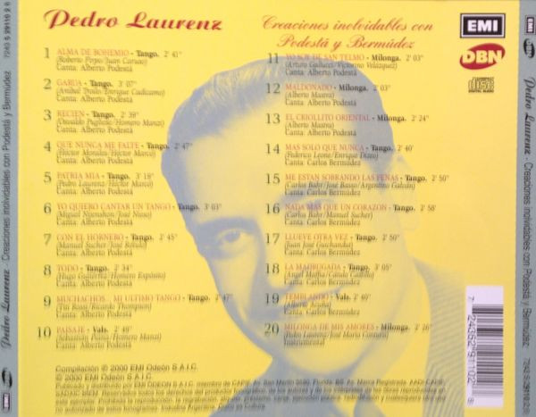 télécharger l'album Pedro Laurenz Y Su Orquesta Típica - Creaciones Inolvidables Con Podestá Y Bermúdez