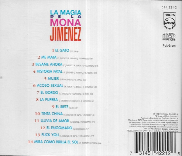 lataa albumi Mona Jiménez - La Magia De La Mona Jiménez En Vivo 92