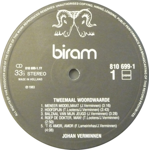 lataa albumi Johan Verminnen - Tweemaal Woordwaarde