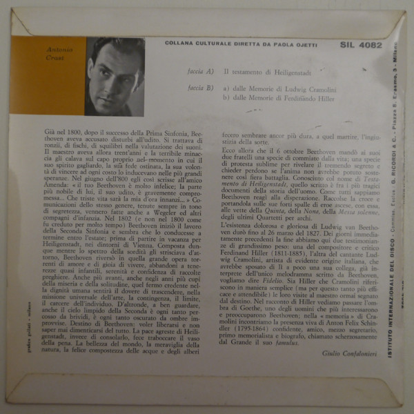 baixar álbum Ludwig van Beethoven Antonio Crast - Lettera Ai Fratelli Il Testamento di Heiligenstadt