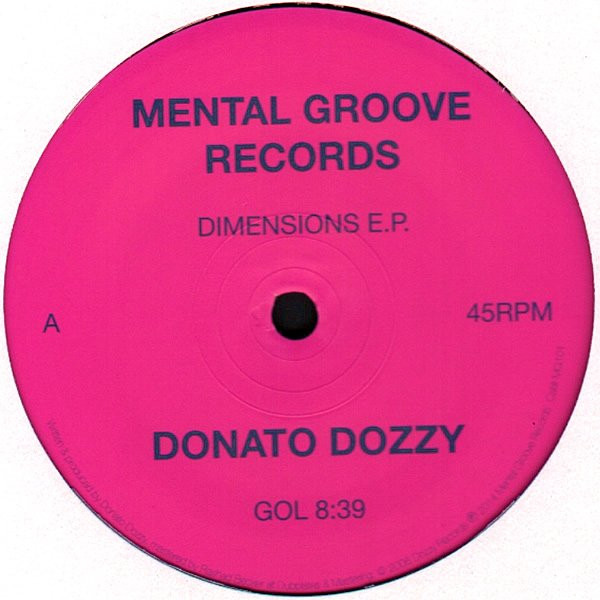 Donato Dozzy – Dimensions E.P. (2014, White, Pink Label, Vinyl