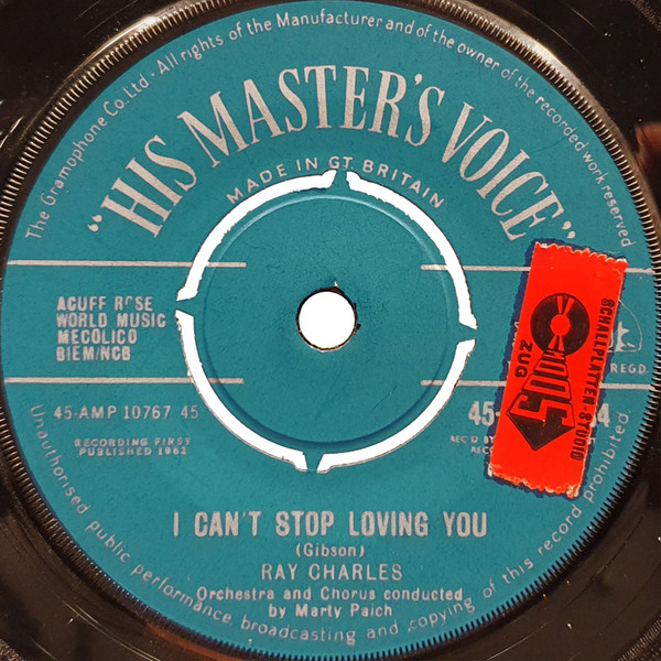 Ray Charles – I Can't Stop Loving You (1962, Vinyl) - Discogs