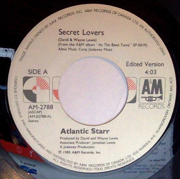 Atlantic Starr – Secret Lovers (1985, Vinyl) - Discogs