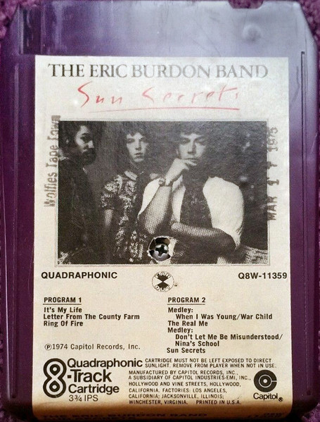 The Eric Burdon Band - Sun Secrets | Releases | Discogs