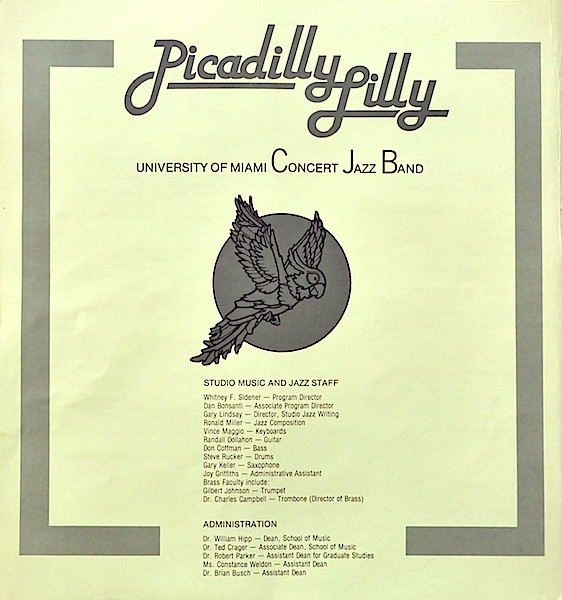 ladda ner album University Of Miami Concert Jazz Band - Picadilly Lilly