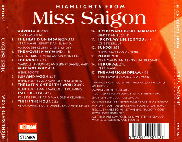 descargar álbum Various - Highlights From Miss Saigon