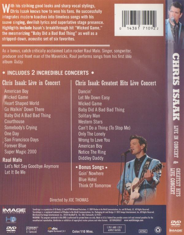 descargar álbum Chris Isaak - Live In Concert Greatest Hits Live Concert