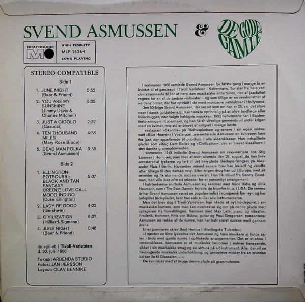 descargar álbum Svend Asmussen - Svend Asmussen De Gode Gamle