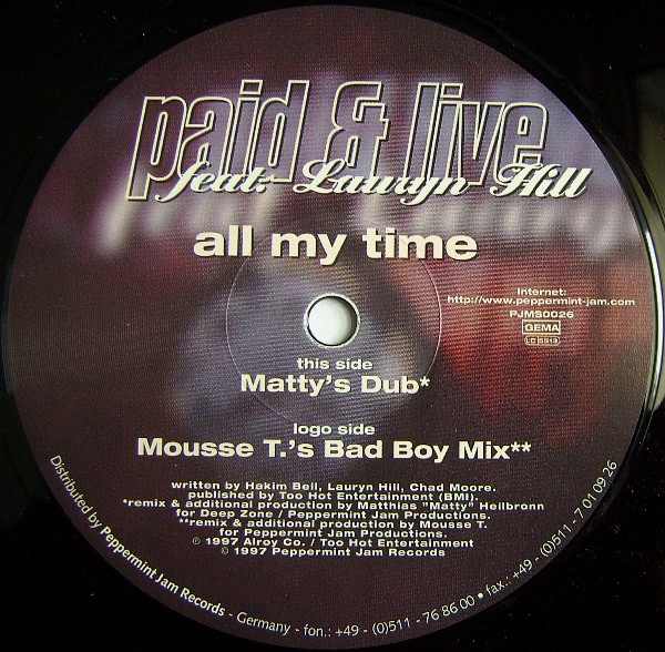 未使用 Lauryn Hill - All My Time / レコード - 邦楽