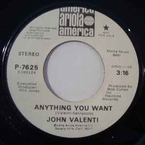 John Valenti – Anything You Want (1976, Vinyl) - Discogs