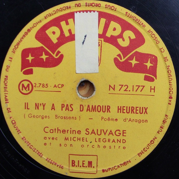 télécharger l'album Catherine Sauvage avec Michel Legrand Et Son Orchestre - Il Ny A Pas DAmour Heureux Et Des Clous