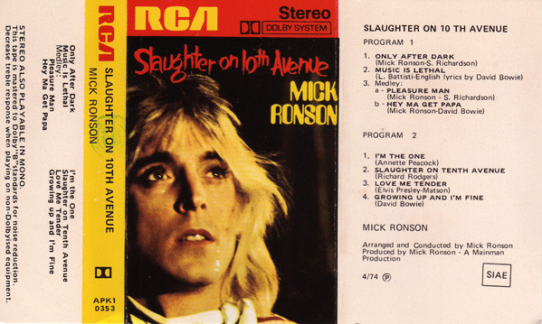 Mick Ronson - Slaughter On 10th Avenue | Releases | Discogs