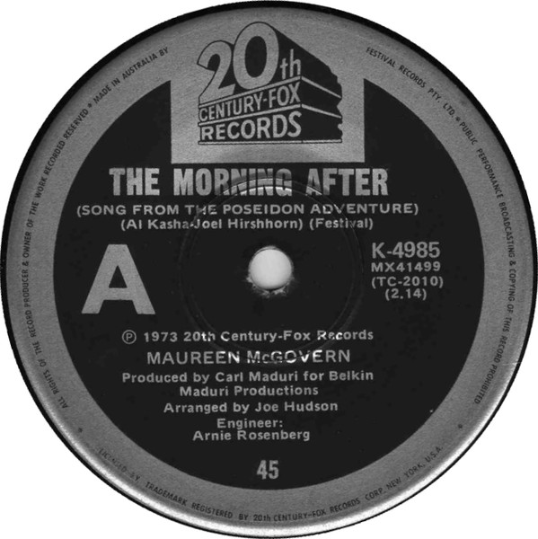 Maureen McGovern - The Morning After | Releases | Discogs